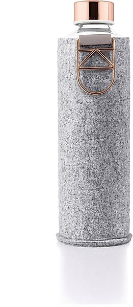 equa Trinkflasche "Mismatch" Borosilikatglas, mit Filzcover und Metallgriff günstig online kaufen
