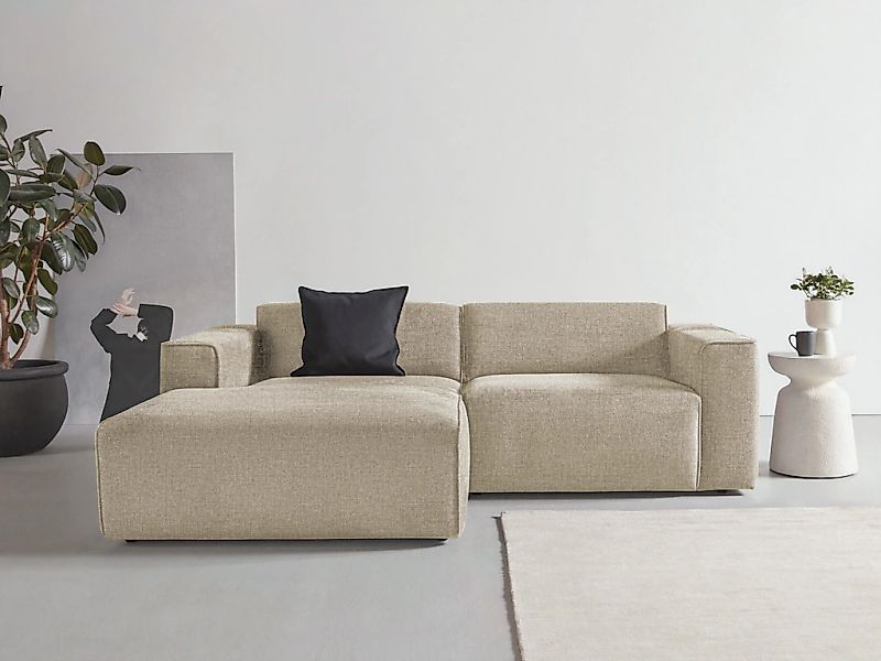 andas Ecksofa "Noord mit Kedernaht, Breite 234 cm", Cord, Struktur, Webstof günstig online kaufen