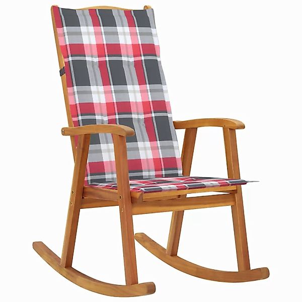 Schaukelstuhl Mit Auflagen Massivholz Akazie günstig online kaufen