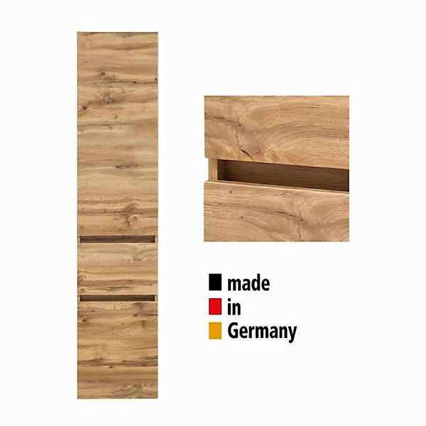 Lomadox Hochschrank VIDAGO-03 Badezimmer 40 cm breit in Wotan Eiche Nb., B/ günstig online kaufen