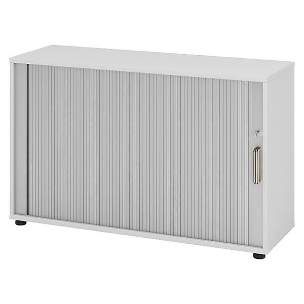 bümö Aktenschrank Rollladenschrank office - 2 Ordnerhöhen Dekor: Grau/Silbe günstig online kaufen