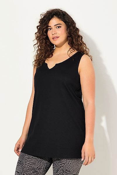 Ulla Popken Longtop Top Rippjersey offenkantig günstig online kaufen