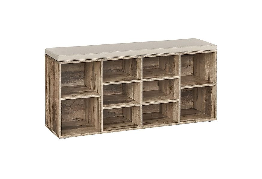 VASAGLE Schuhbank, Schuhregal, mit 10 Fächern, 104 x 30 x 48 cm günstig online kaufen