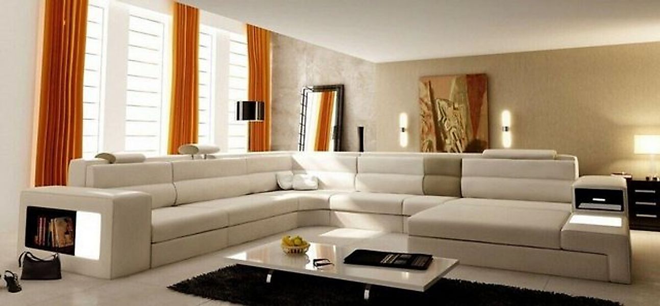 JVmoebel Ecksofa Couchgarnitur Ecke Sitzecke Leder Sofa Couch Wohnlandschaf günstig online kaufen