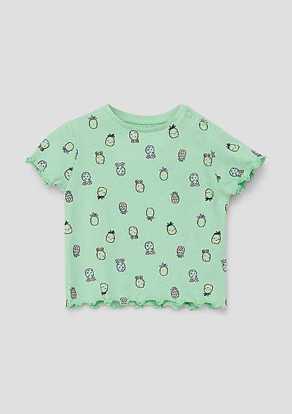 s.Oliver Kurzarmshirt T-Shirt mit Rollsaum günstig online kaufen