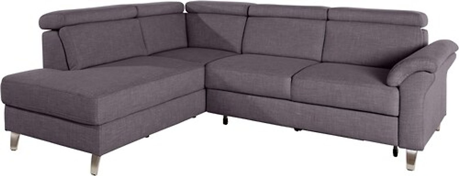 sit&more Ecksofa »Arngast L-Form« inklusive Kopfteilverstellung und Federke günstig online kaufen