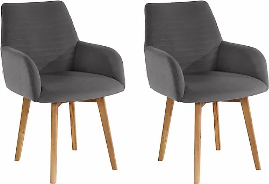 OTTO products Armlehnstuhl »Alessja« (Set) 2 Stk.Bezug aus Microfaser, Gest günstig online kaufen