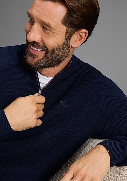 Man's World Troyer Neue Kollektion ! Highlight kontrastfarbener Reißverschl günstig online kaufen