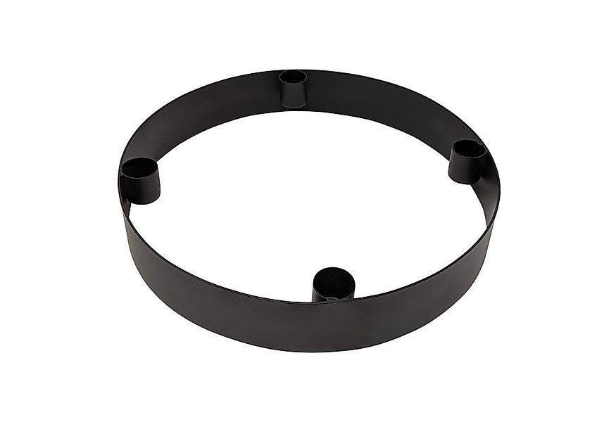 LaLe Living Adventskranz Ring-Kerzenständer "Onyx" in Schwarz und Gold matt günstig online kaufen