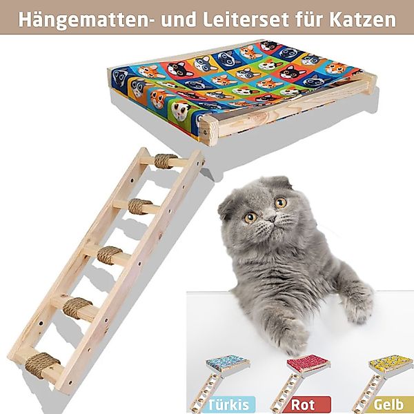 Jungengel Katzen-Hängematte Leiter Katze Wandbett Wandliege günstig online kaufen