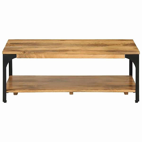 vidaXL Couchtisch mit Ablage 100x55x38 cm Massivholz Mango und Stahl günstig online kaufen