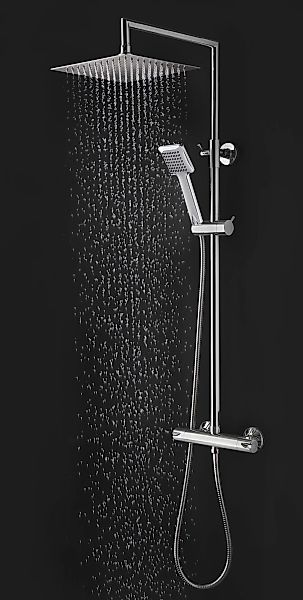 welltime Stangenbrause-Set "Raindrop", Überkopfbrauseset Duschsystem Duschs günstig online kaufen
