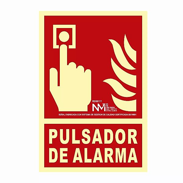 Schild Normaluz Pulsador De Alarma Pvc (21 X 30 Cm) günstig online kaufen