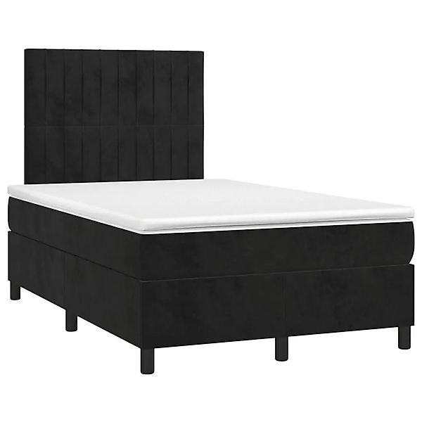 vidaXL Boxspringbett mit Matratze Schwarz 120x200 cm Samt 3143135 günstig online kaufen