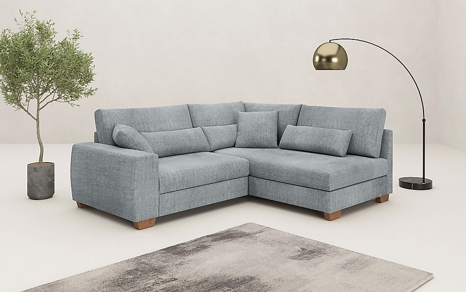 Mr. Couch Ecksofa "Hilla L-Form" Mit Federkern, wahlweise mit Bettfunktion günstig online kaufen