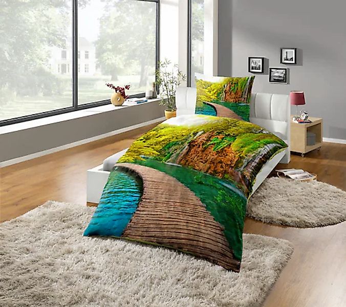 KiNZLER Bettwäsche »Bio Baumwoll Renforce Bettwäsche "Steg"« 2 Stk. tlg. GO günstig online kaufen