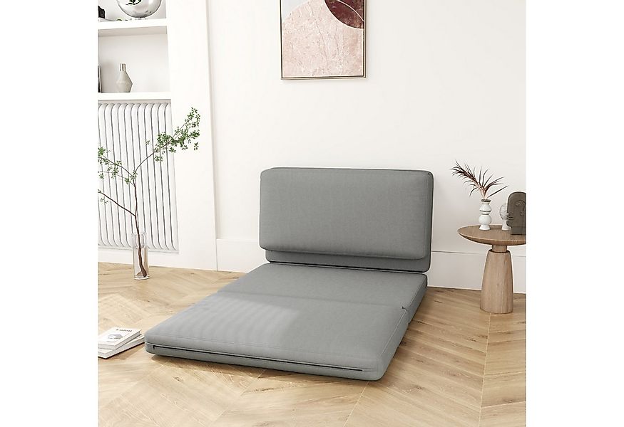 HOMCOM Sitzkissen 3-in-1 Klappbar Schlafsofa mit Samtoptik, für Schlafzimme günstig online kaufen