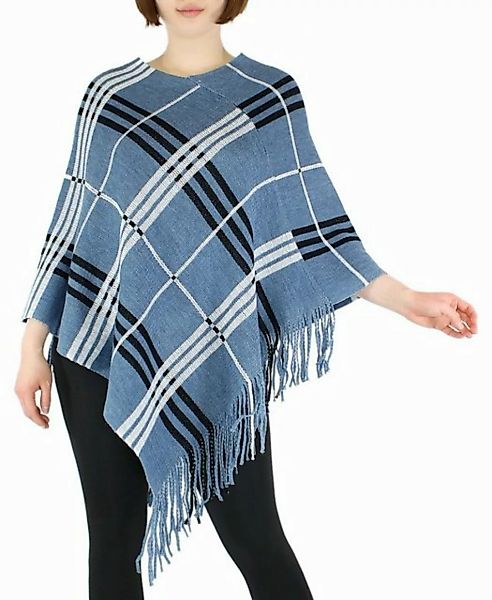 dy_mode Strickponcho Damen Poncho mit Pailletten Strickponcho Umhang Pullov günstig online kaufen