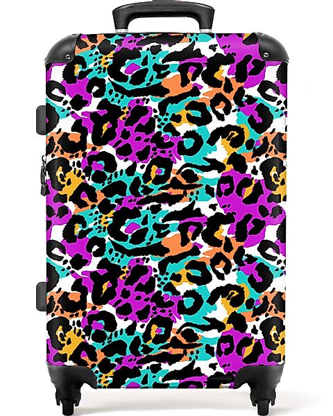 NoBoringSuitcases.com© Hartschalen-Trolley Tiermuster - Neon - günstig online kaufen