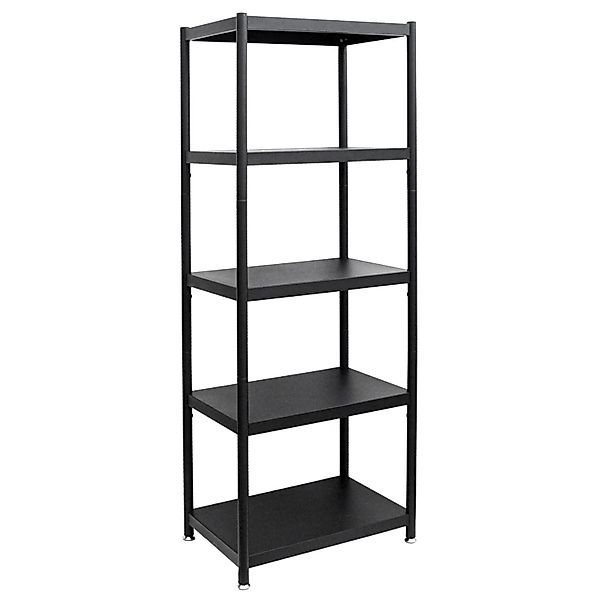 shelfr Industrial Design Metallregal auf 5 Ebenen 61 x 41 x 170 cm Schwarz günstig online kaufen