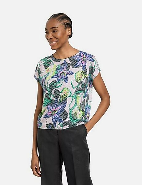 GERRY WEBER Shirttop Floral gemustertes Shirt mit Ausbrenner-Qualität günstig online kaufen