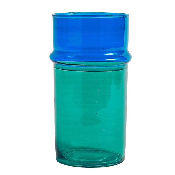 Vase Moroccan Large glas grün blau / Ø 14 x H 29 cm - Hay - Grün günstig online kaufen
