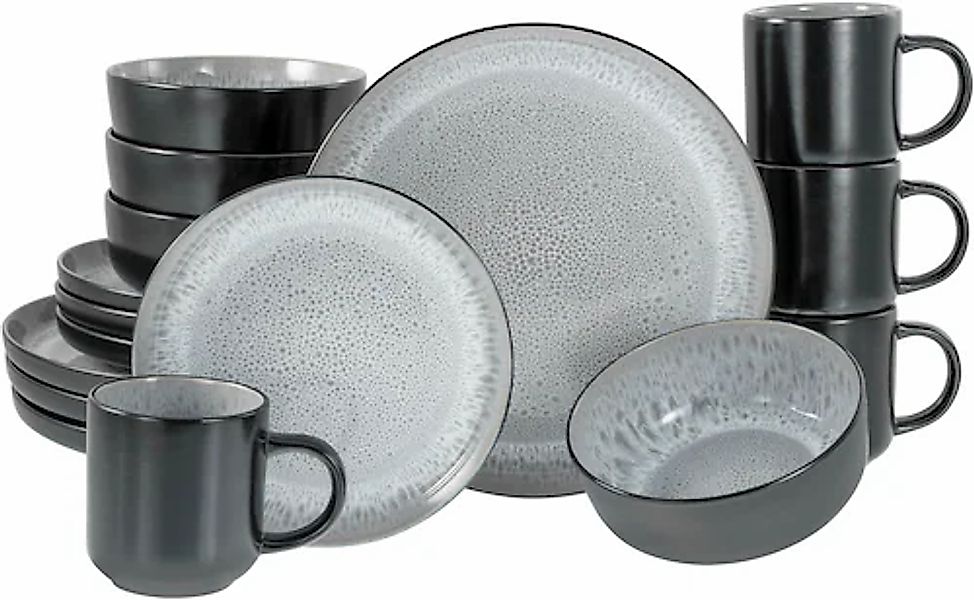CreaTable Kombiservice »Nordic Fjord, Kombiservice 16-tlg« Reaktivglasur, S günstig online kaufen
