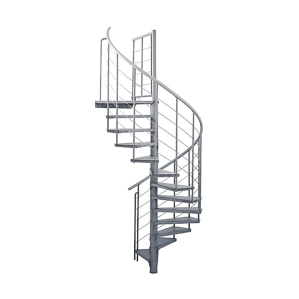 Minka Spindeltreppe Spino Smart Ø 120 cm Grau Raumhöhe bis 305 cm günstig online kaufen