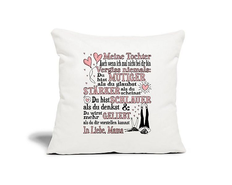 Spreadshirt Kissenbezug Meine Tochter Geschenk Liebeserklärung Mama Kissenb günstig online kaufen
