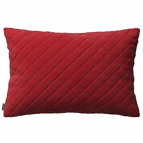 Kissenhülle Mia gesteppt 60x40cm, rot, 60 x 40 cm, Velvet (704-15) günstig online kaufen