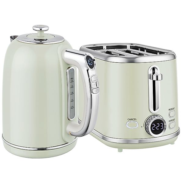 HOMCOM Wasserkocher Toaster Set 1,7L Edelstahl Wasserkocher 2 Scheiben Toas günstig online kaufen