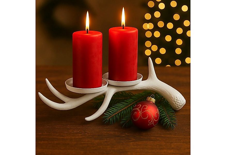 Online-Fuchs Kerzenhalter - Kerzenständer Hirschgeweih - Vintage Optik - 31 günstig online kaufen
