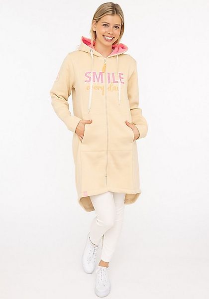 Zwillingsherz Jerseymantel "Smile everyday" mit großer SMILE Stickerei und günstig online kaufen