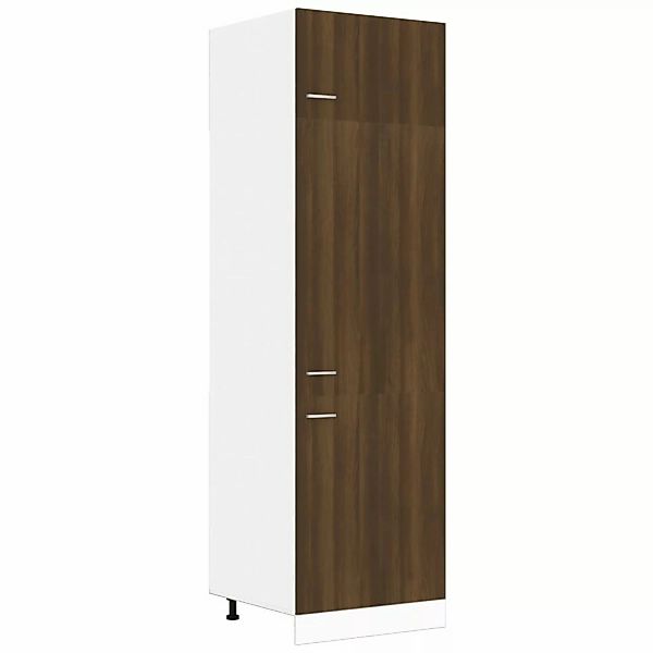 vidaXL Kühlumbauschrank Braun Eichen-Optik 60x57x207 cm Holzwerkstoff günstig online kaufen