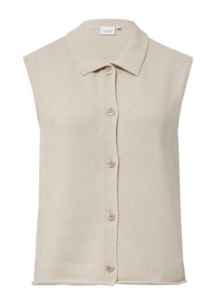 comma Funktionsweste Strickjacke Strickweste aus Baumwollmix günstig online kaufen