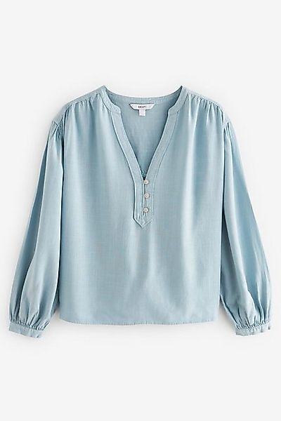 Next Langarmbluse Langärmelige Bluse mit V-Ausschnitt günstig online kaufen