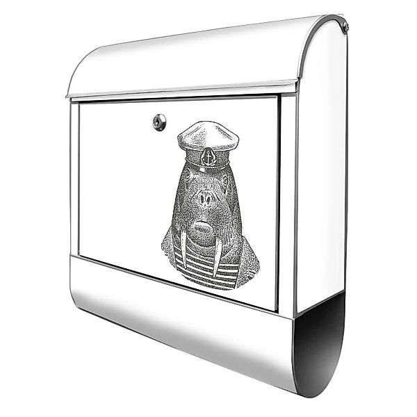 Banjado Design Briefkasten Silber Pulverbeschichtet 39x47x14cm 2 Schlüssel günstig online kaufen