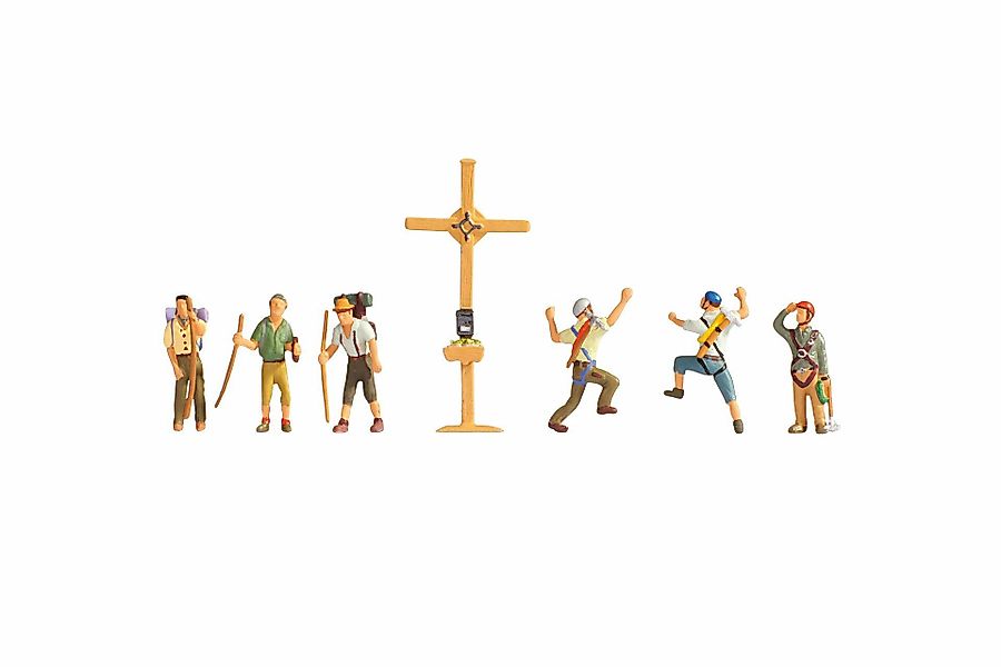 NOCH Dekofigur Bergwanderer mit Gipfelkreuz, realistisches günstig online kaufen