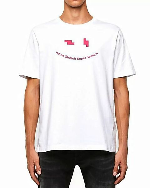 Diesel Rundhalsshirt Smiley Grafik T-Shirt - T-JUST-N43 100 - XXL günstig online kaufen