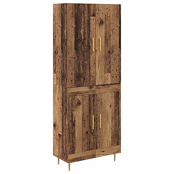 vidaXL Highboard Wandmontiert Altholz 69,5 x 34 x 180 cm Holzwerkstoff 3415 günstig online kaufen