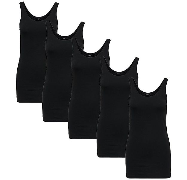 ONLY Longtop Damen Tank Top Long Lang Shirt schwarz weiß 1er 2er 3er 4er 5e günstig online kaufen