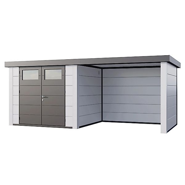 Gerätehaus Classico 2724 mit Lounge S Rechts m. Weiße Ecken 552 x 238 cm We günstig online kaufen