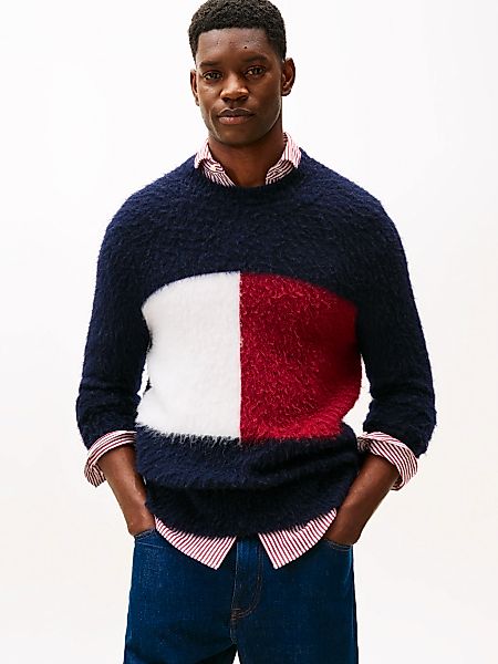 Tommy Hilfiger Strickpullover "ALPACA BLEND BIG FLAG CREW NECK", Regular fi günstig online kaufen