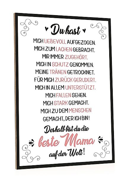 GRAVURZEILE Holzbild mit Spruch - Beste günstig online kaufen
