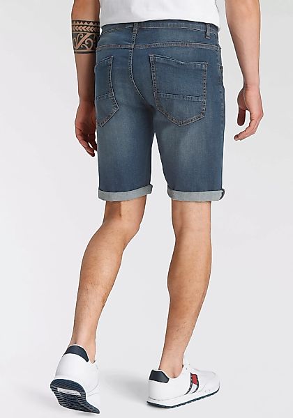 H.I.S Jeansshorts "DEYO", gerader Schnitt, Used-Waschung, niedrige Leibhöhe günstig online kaufen