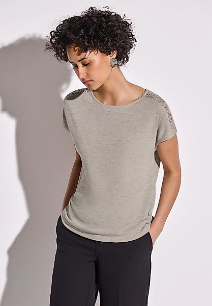 STREET ONE T-Shirt mit Streifenstruktur günstig online kaufen