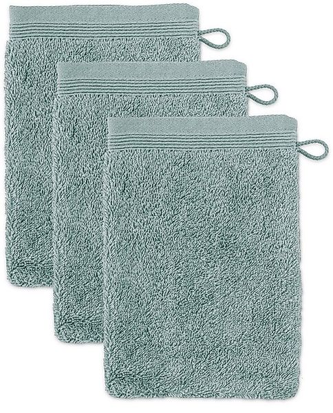 Möve Waschhandschuh Superwuschel, (Set, 3-St), Waschhandschuh Set mit Bordü günstig online kaufen