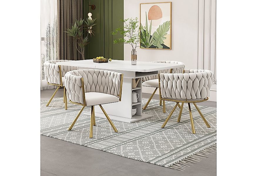 Flieks Esszimmerstuhl (360° drehbar, Set, 4 St), 4er Set Polsterstühle Dreh günstig online kaufen