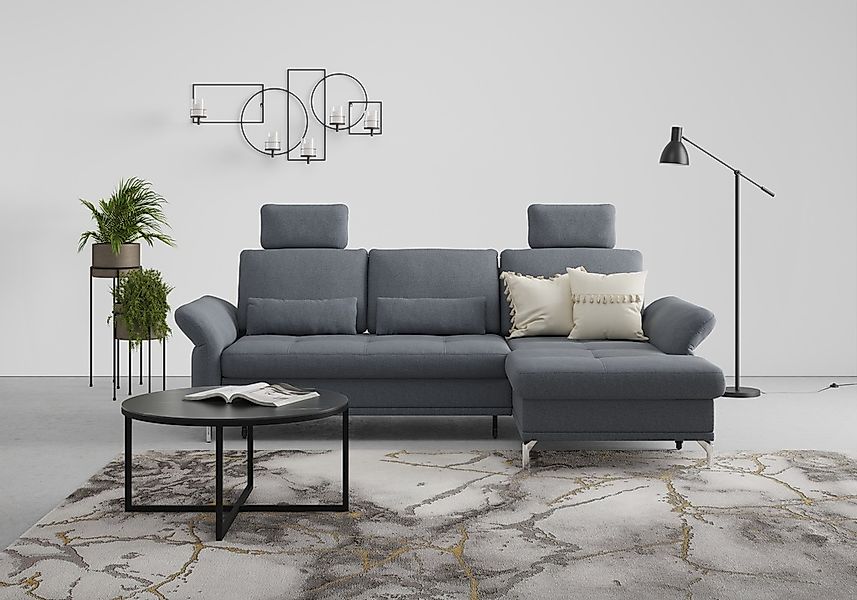 Home affaire Ecksofa "Palm Beach L-Form" Federkern, mit Sitztiefenverstellu günstig online kaufen