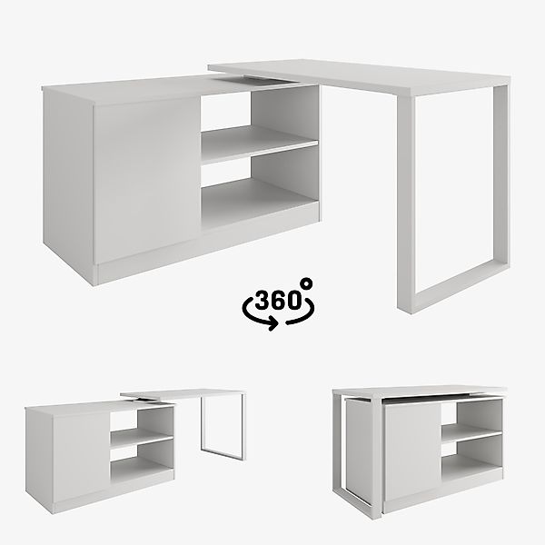 Platan Room Schreibtisch Drehbarer Eckschreibtisch Rio günstig online kaufen